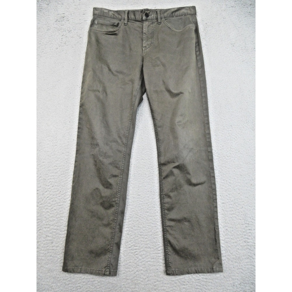 Joes Jeans Comfort Slim Mens 33x30 Olive Green Chino Straight Casual Neutral